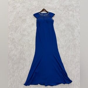 Royal blue floor length gown